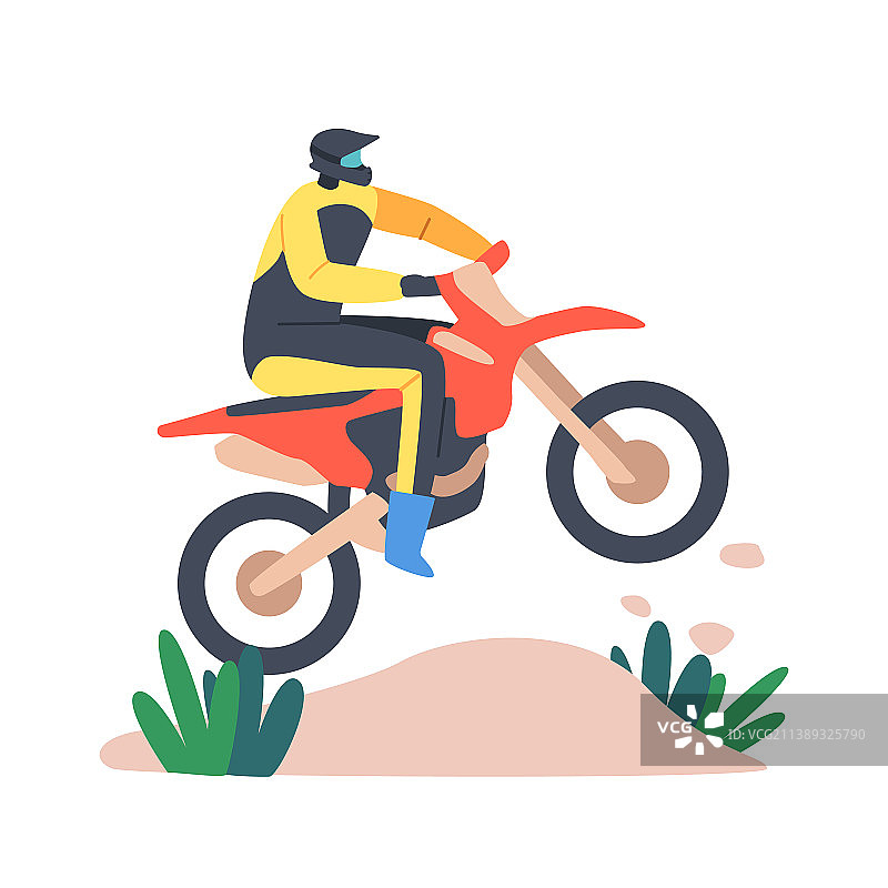 男子摩托车骑手极限运动比赛图片素材