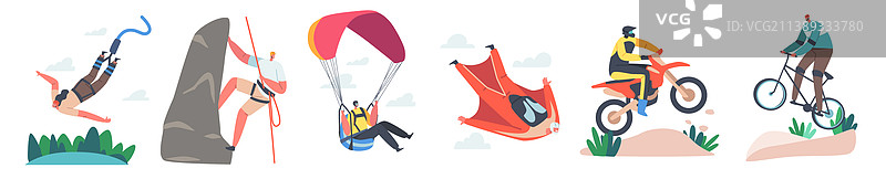 极限运动：蹦极图片素材