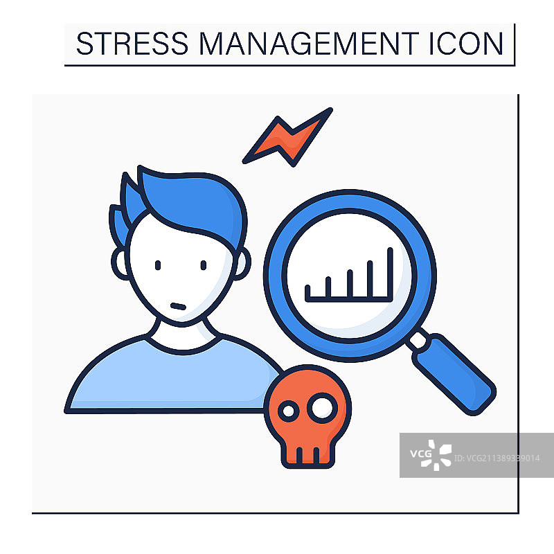 可预测的压力源彩色图标图片素材