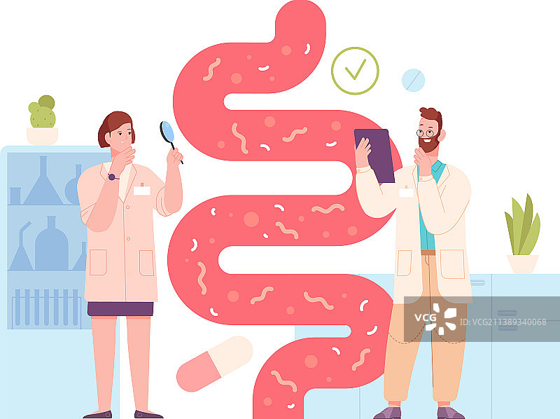 健康肠道菌群医学检查消化系统图片素材