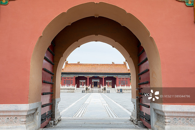 北京紫禁城故宫皇极门图片素材