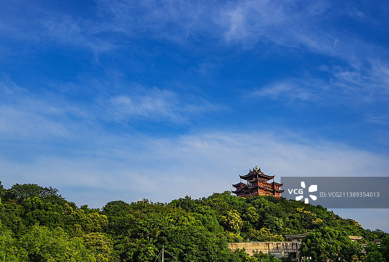 杭州城隍阁风光 杭州风光 吴山广场 江南 风景图片素材