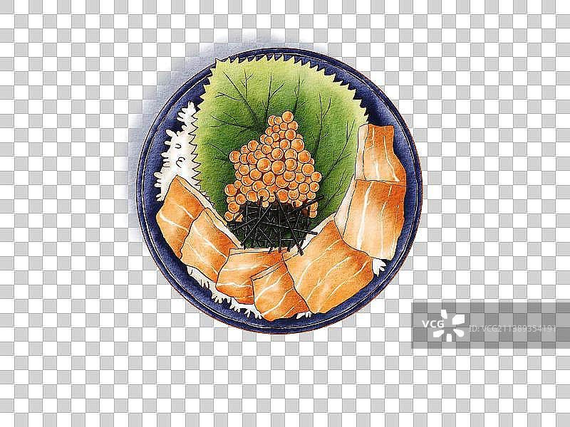 三文鱼鱼籽盖饭图片素材