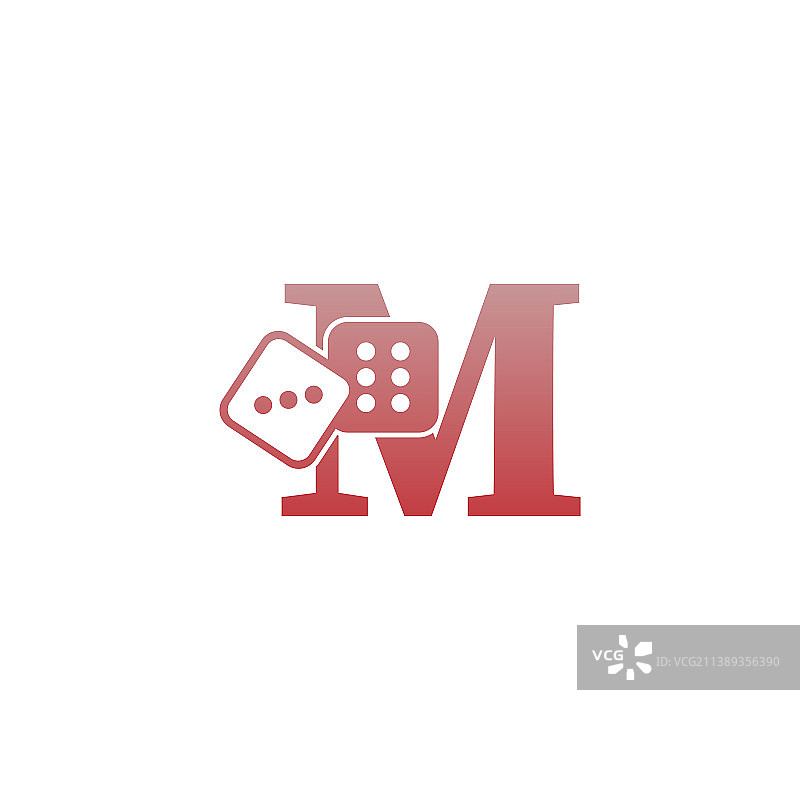 字母M骰子图标标志模板图片素材