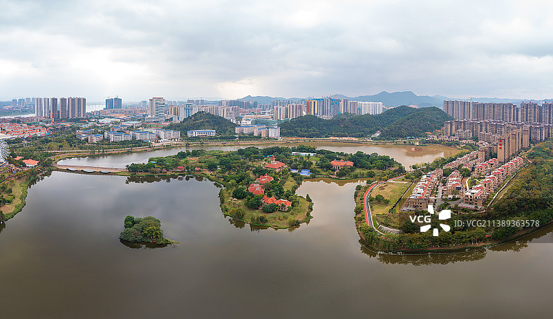 广西梧州市玫瑰湖图片素材