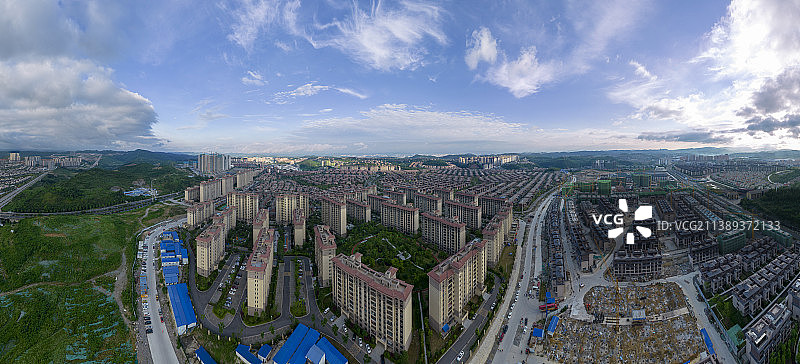 贵州省黔南龙里县双龙中铁国际生态城全景图片素材