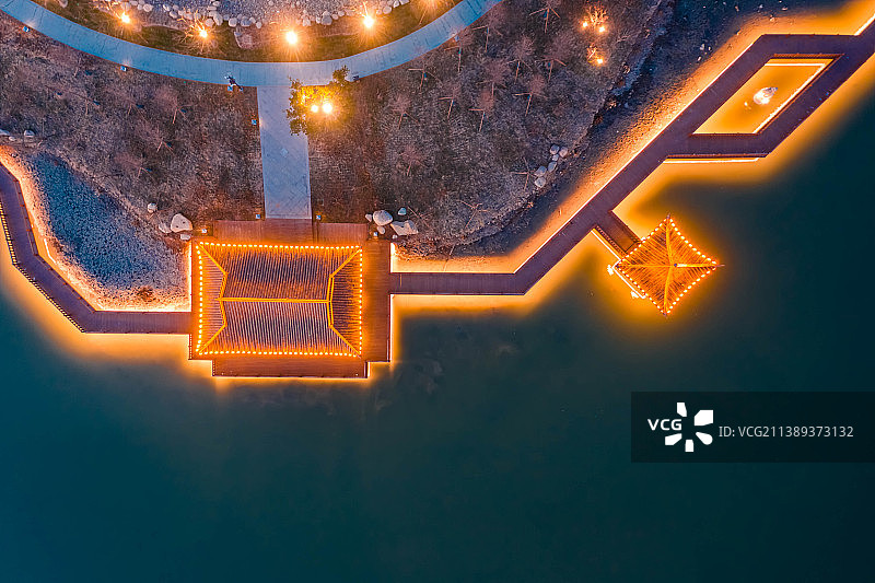 俯视九龙湖图片素材