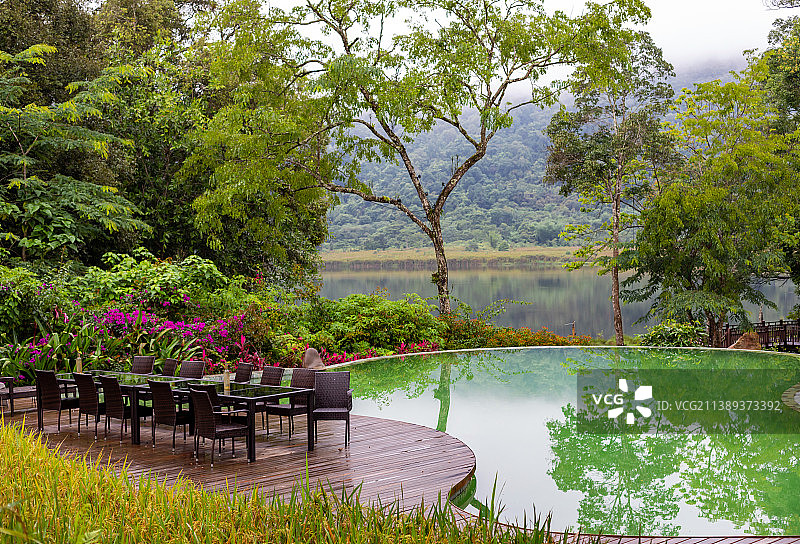云南普洱思茅西盟县度假酒店图片素材
