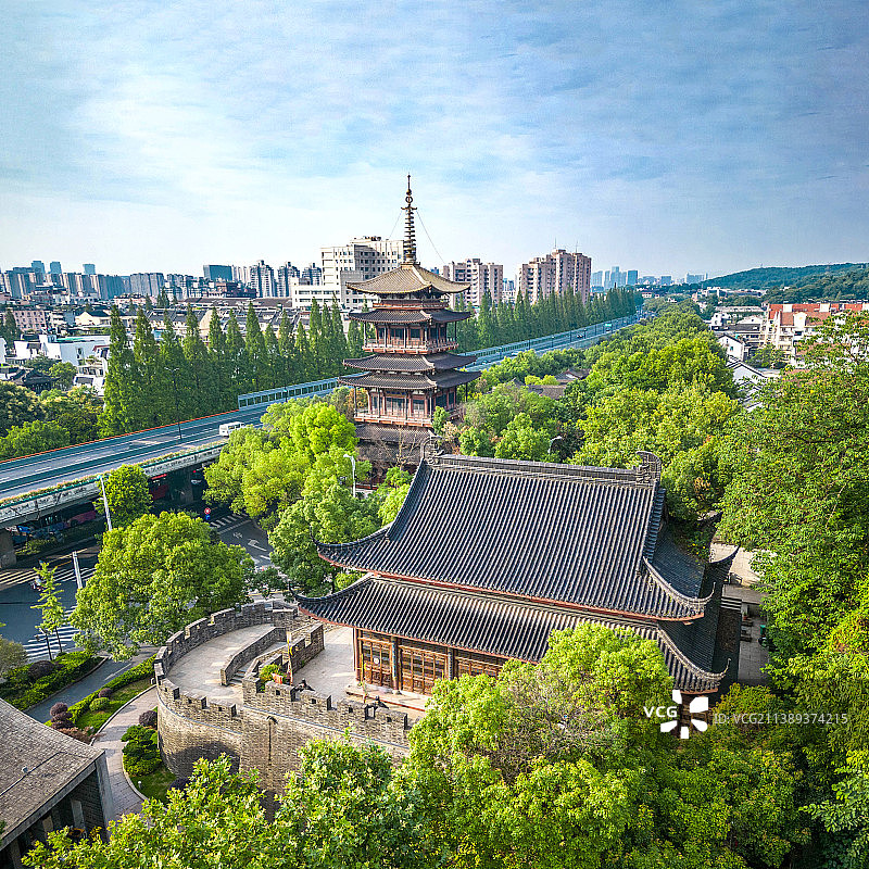 杭州城南鼓楼和望仙阁图片素材