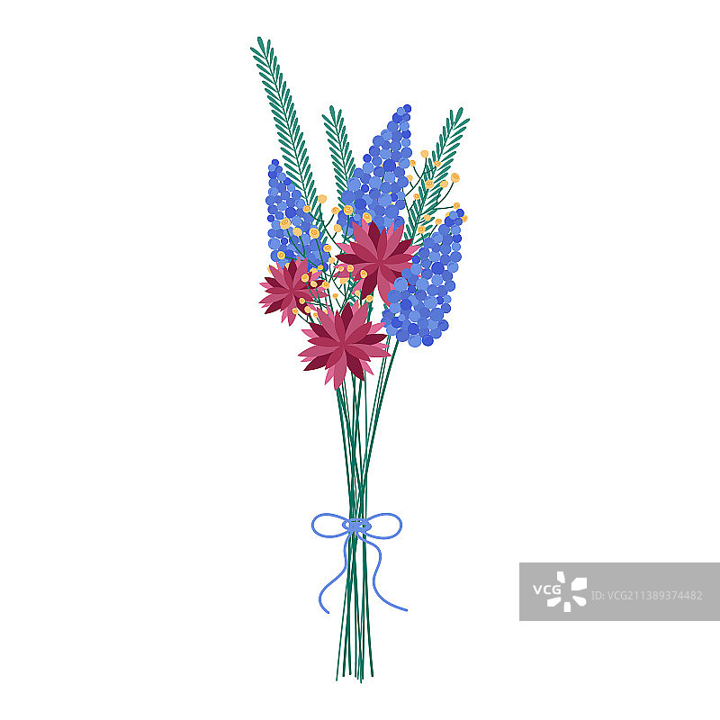 不同鲜花独立花束图片素材