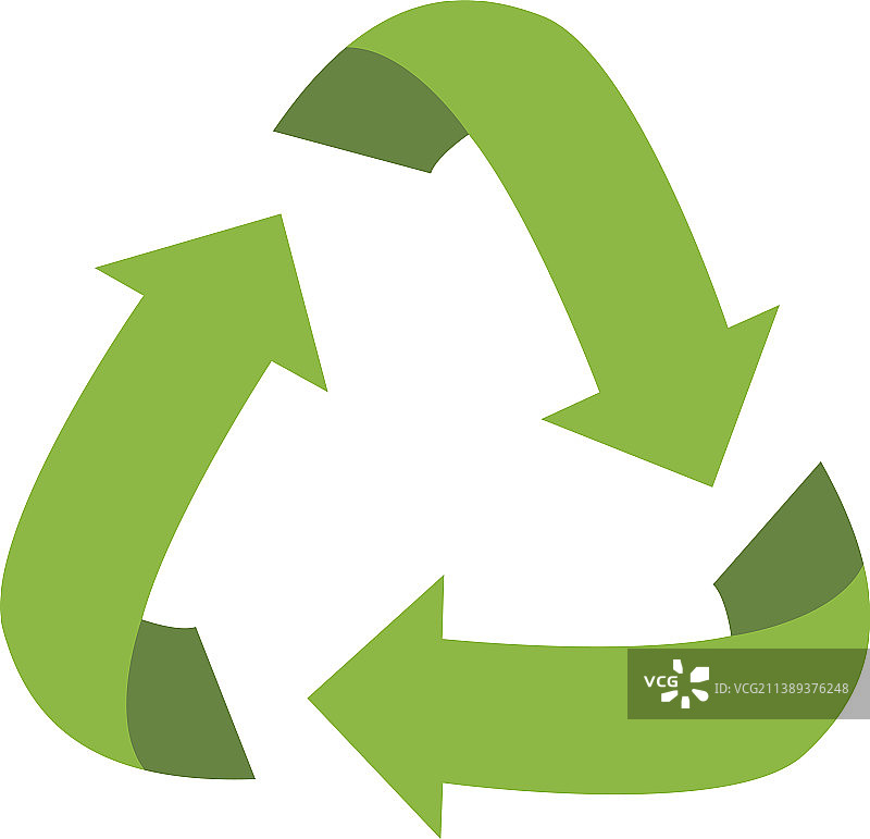 白色背景上的回收标志隔离图标图片素材