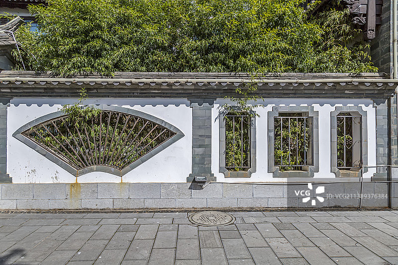 中式园林围墙图片素材