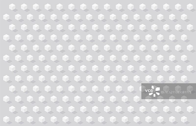 灰色背景上的2.5D白色立方体阴影图片素材