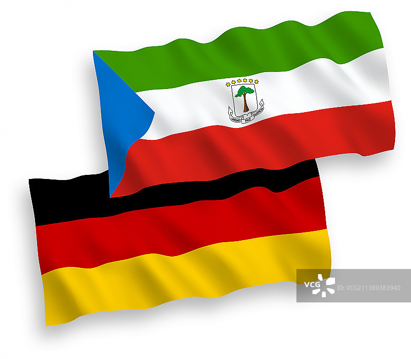 赤道几内亚国旗与德国国旗图片素材