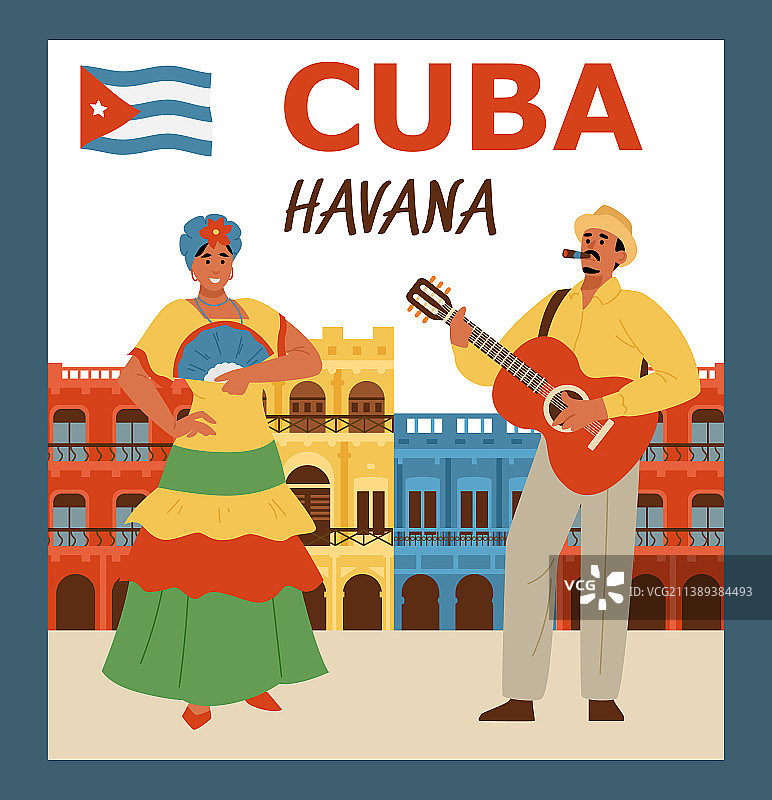 古巴哈瓦那旅游海报图片素材