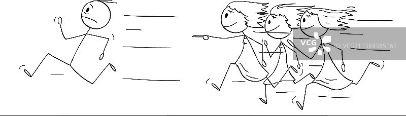 逃离人群的男人或名人图片素材