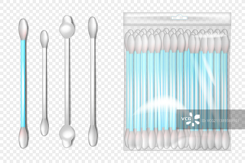 写实不同形态棉花合集图片素材