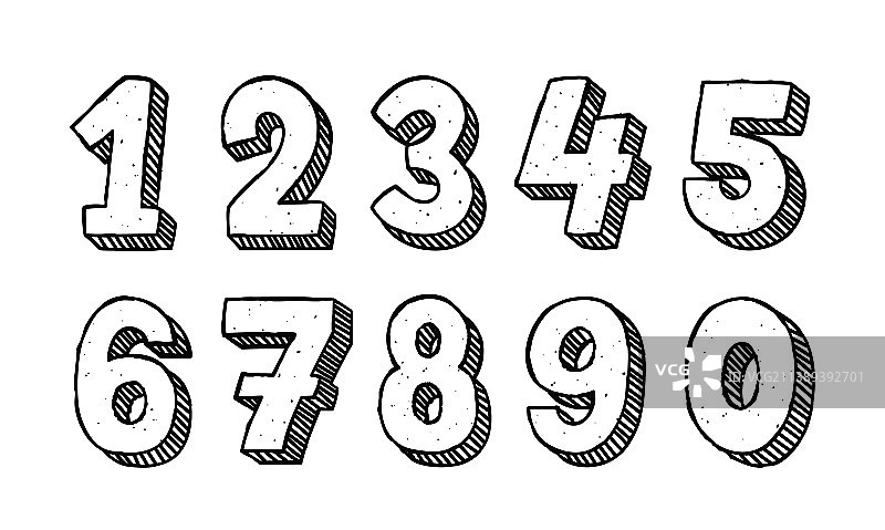 手绘数字素材图片素材