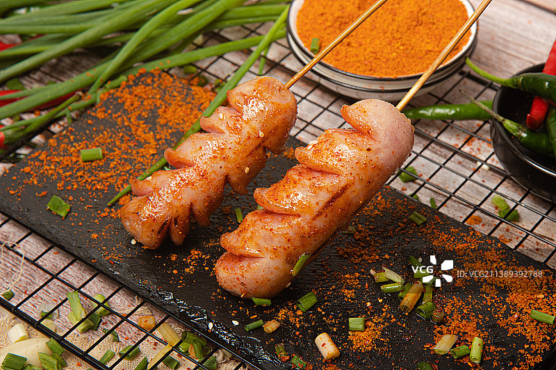 烧烤大肉肠图片素材