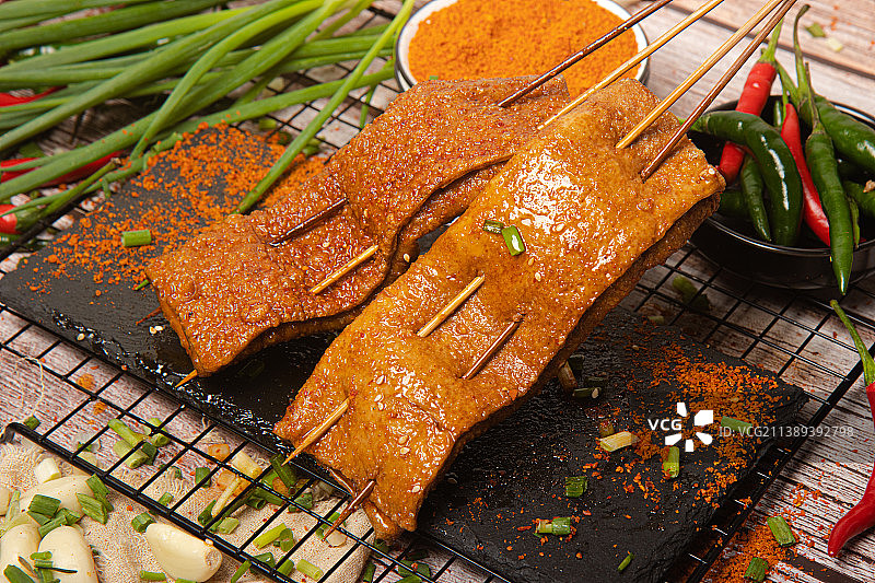 豆干烧烤串图片素材