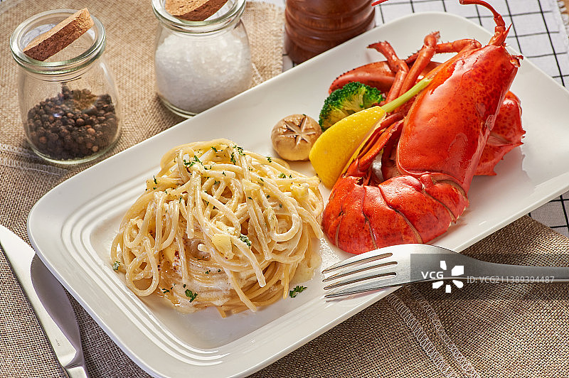龙虾意大利面图片素材