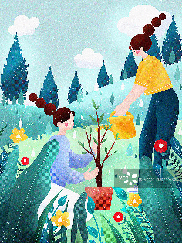 世界森林日环保植树节图片素材