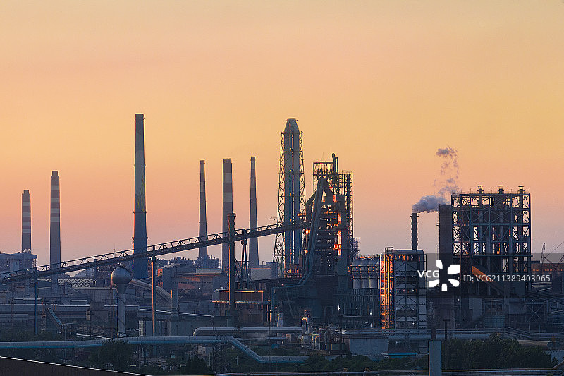 日落工业企业厂区图图片素材