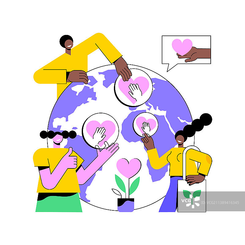 社会参与抽象概念图片素材