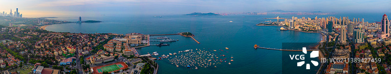 青岛湾全景图片素材