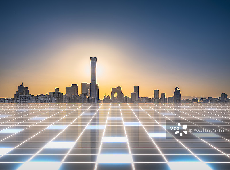 北京科技未来概念城市风景图片素材