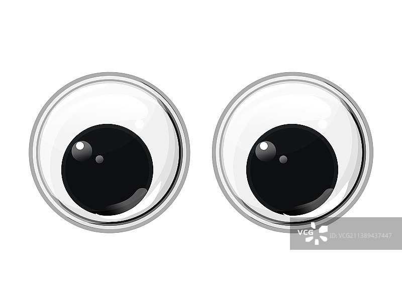 有趣的塑料玩具眼睛俯视图片素材