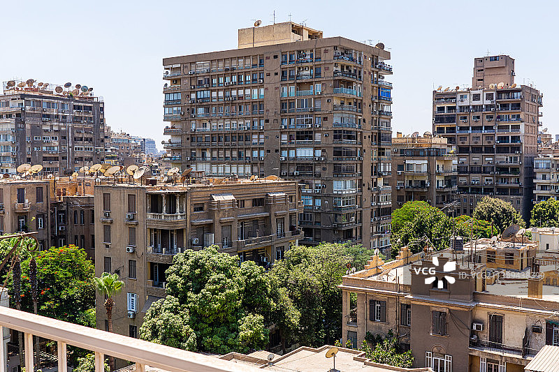 城市建筑的高角度视图图片素材