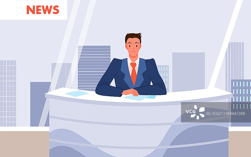 演播室突发新闻电视转播图片素材