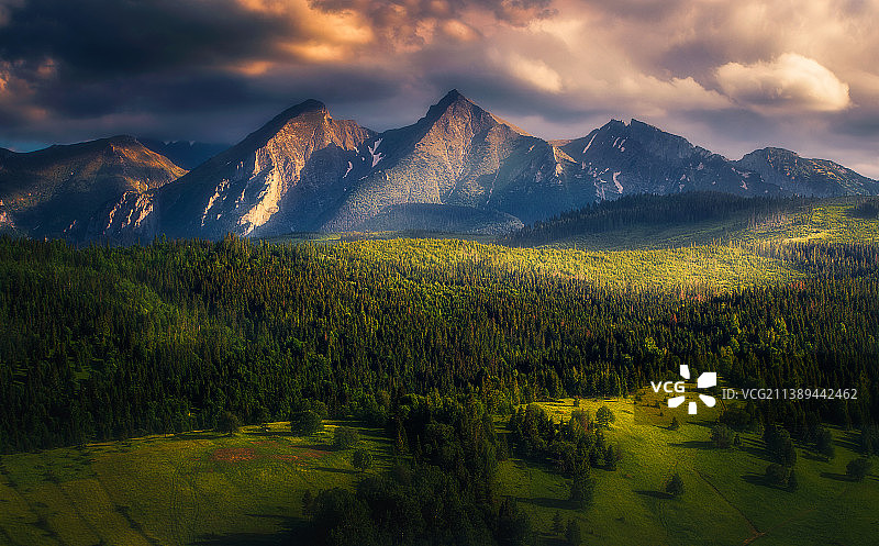 斯洛伐克日落景观图片素材