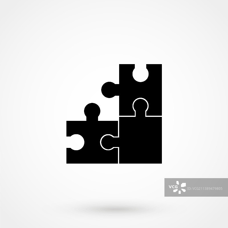 简约拼图图标图片素材