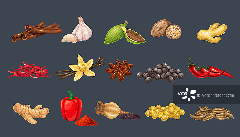 烹饪香料和调味品图片素材