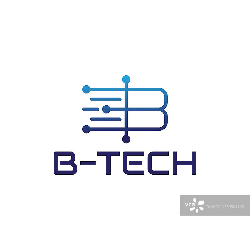 字母B科技标志设计图片素材
