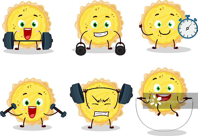 卡通风格的健康奶酪馅饼图片素材