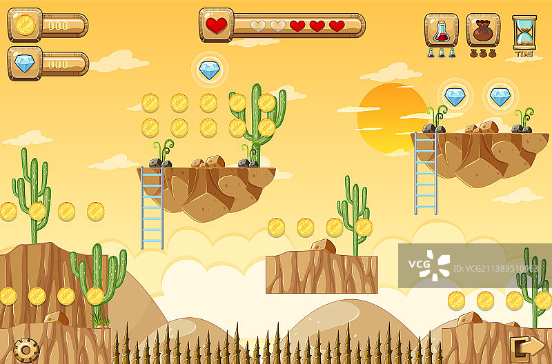 沙漠场景游戏模板图片素材