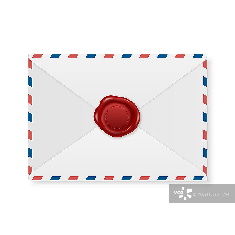 3D逼真风格复古信件火漆印章图片素材