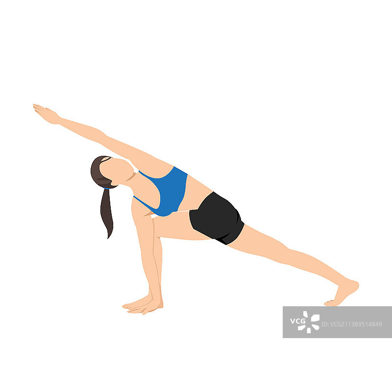 扭转侧角式瑜伽图片素材