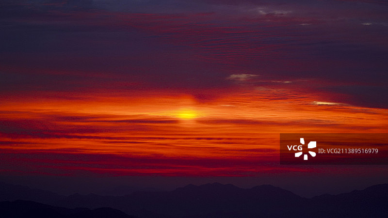 武功山朝霞图片素材