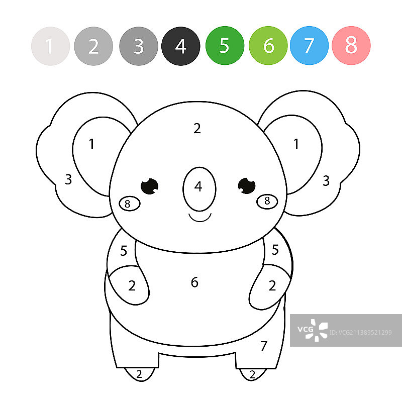 数字填色图片着色页图片素材