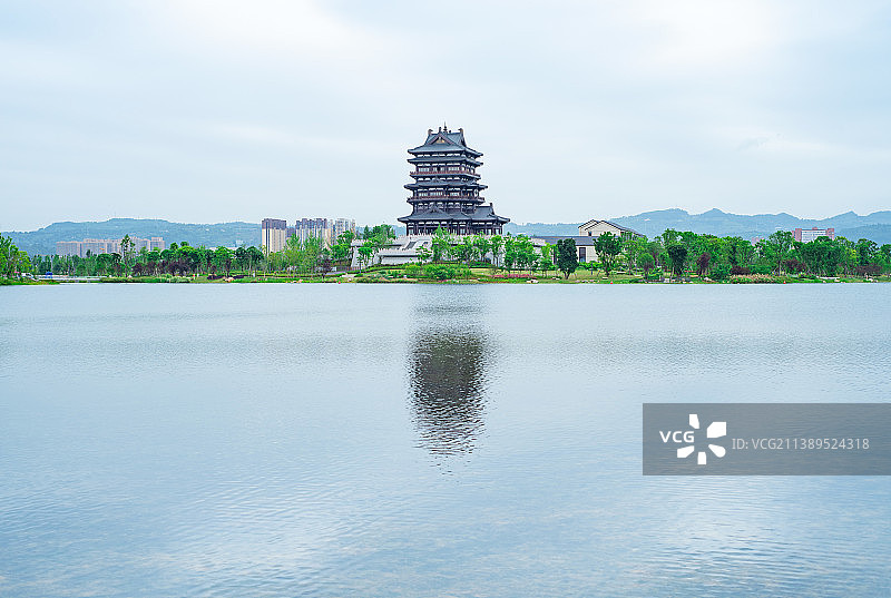 成都东安湖东安阁图片素材