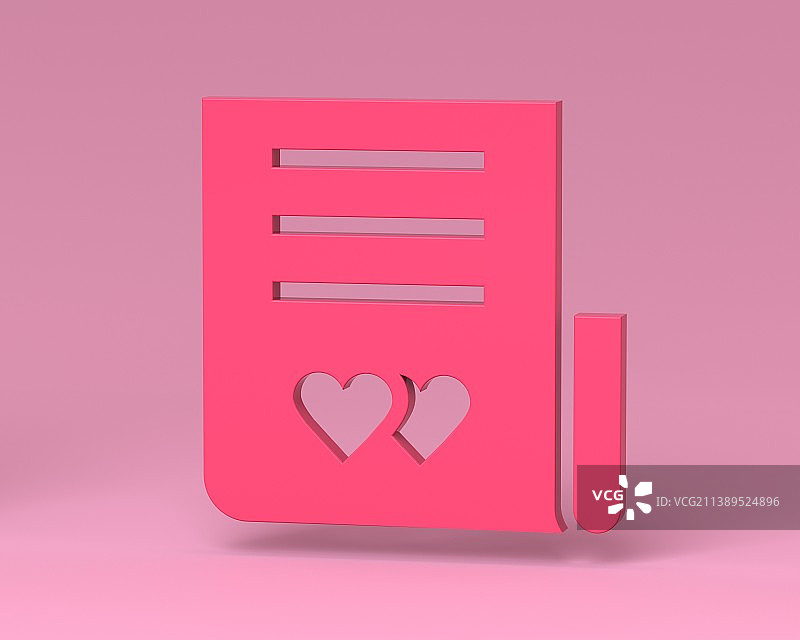 粉色3D爱情图形图片素材