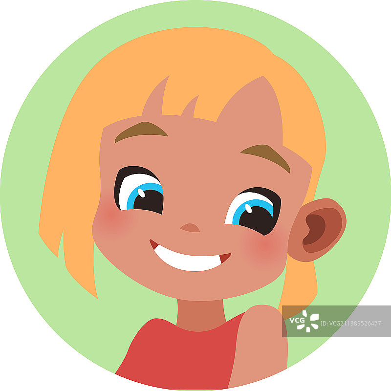 圆圈里的可爱金发女孩图片素材