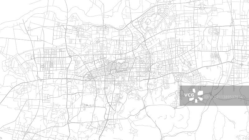 济南地图城市海报（灰色和白色）图片素材