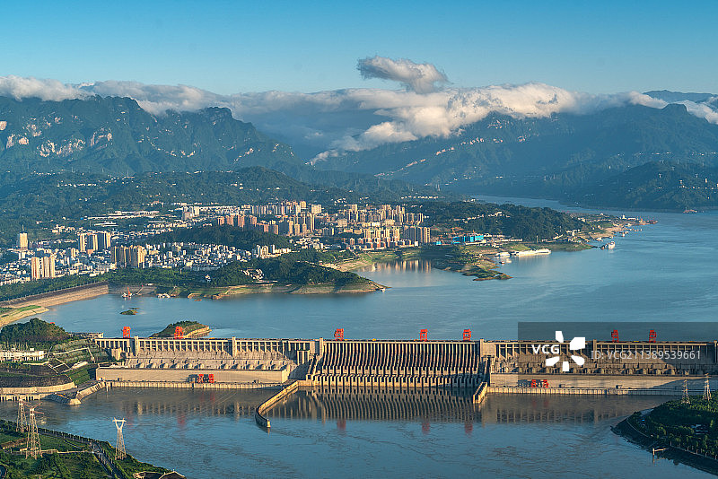 三峡大坝全貌图片素材