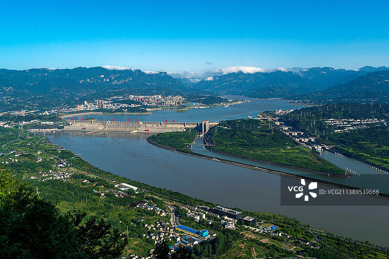 三峡大坝全貌图片素材