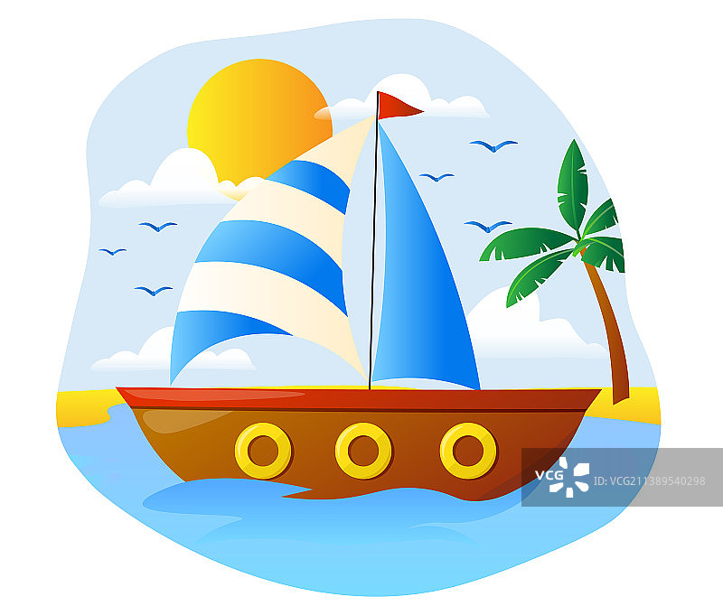 水上小船图片素材